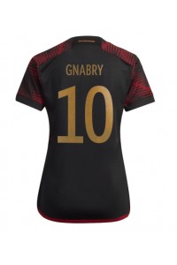 Tyskland Serge Gnabry #10 Fotballdrakt Borte Klær Dame VM 2022 Korte ermer